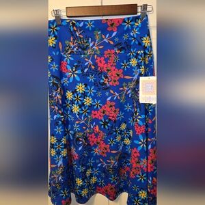 NWT LuLaRoe Azure Floral Skirt